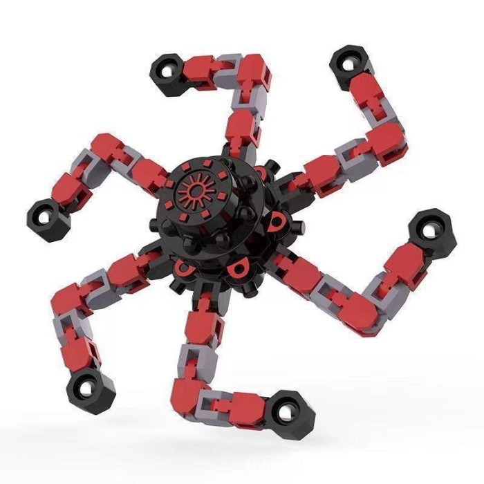 Mainan Fidget Spinner Mechanical Chain Deformable Robot Fidget Toys Penghilang Stress 