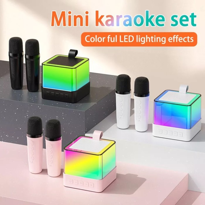 Upgrade Family KTV K18 Portable Wireless Karaoke Speaker Bluetooth Microphone 