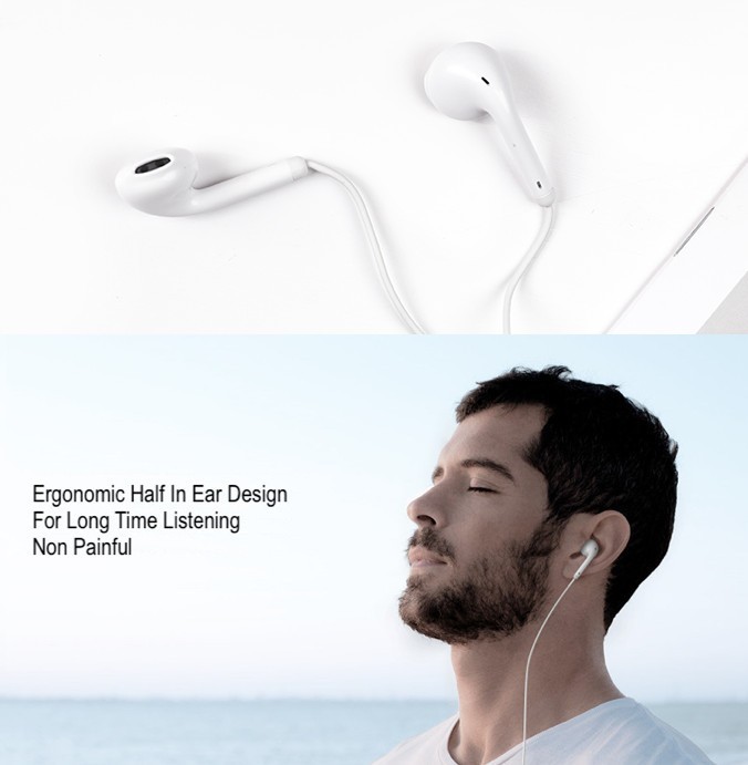 Gionee Super Bass Headset Ergonomic Half In Ear Earphone With Mic