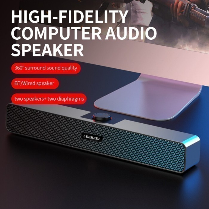 E350T Wireless Soundbar Bluetooth Speaker TV PC USB With Aux 3.5mm