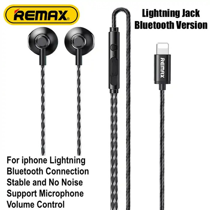 Value Type Remax Lightning Connector Headset iphone Earphone With Mic
