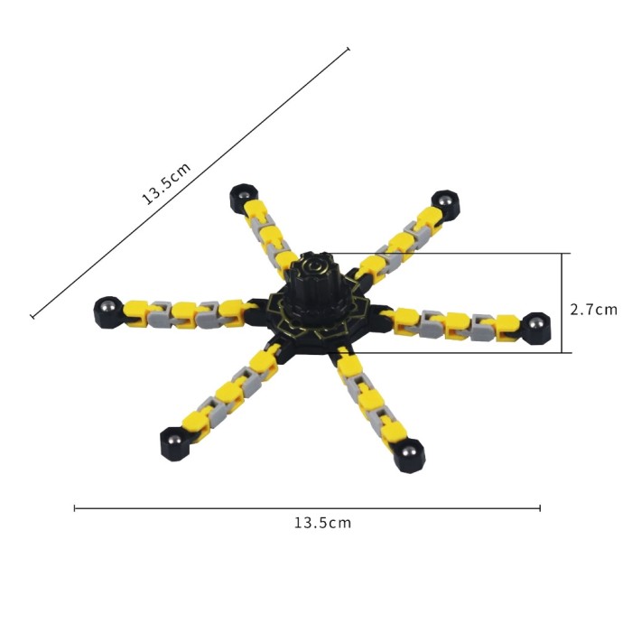Mainan Fidget Spinner Mechanical Chain Deformable Robot Fidget Toys Penghilang Stress 