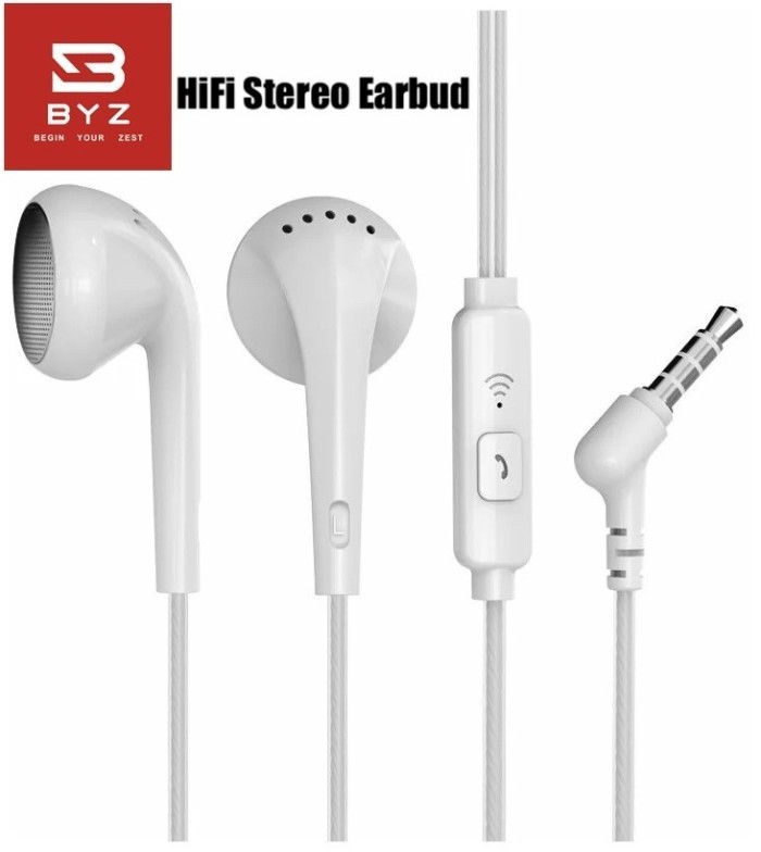 BYZ HiFi Earphone Natural Balance Sound Clarity Headset With HD Mic