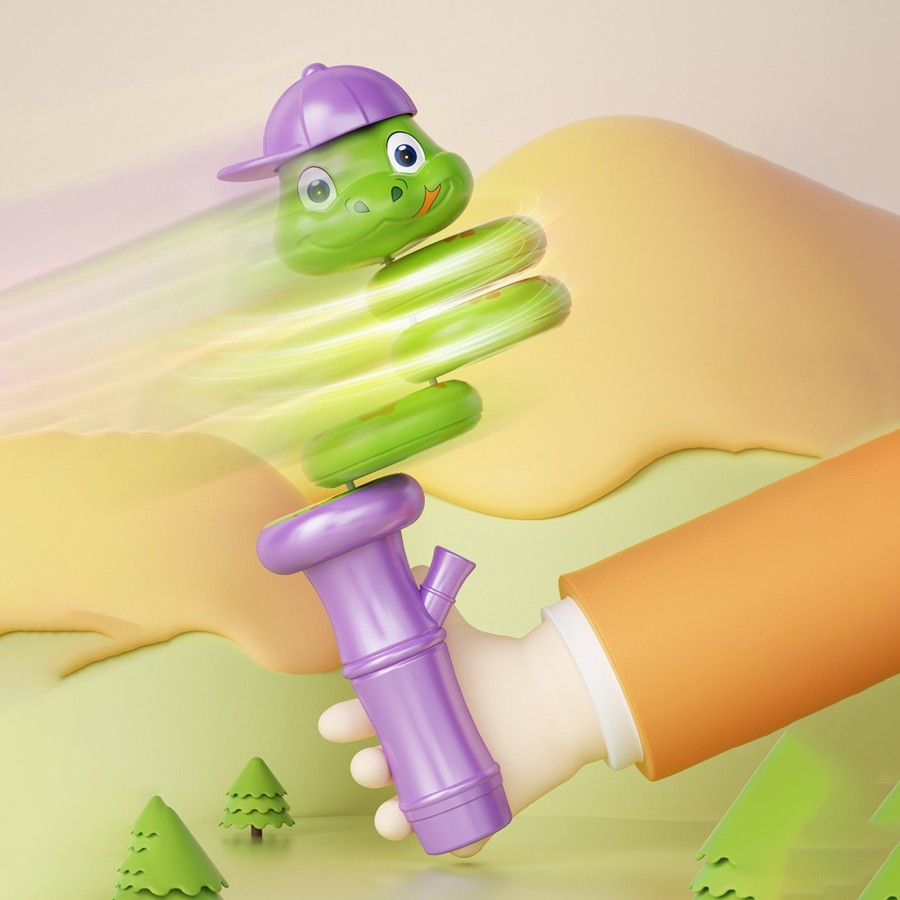 Creative Whistle Mainan Anak Peluit 3D Shape Balance Game 360° Rotate Rattle Goyang