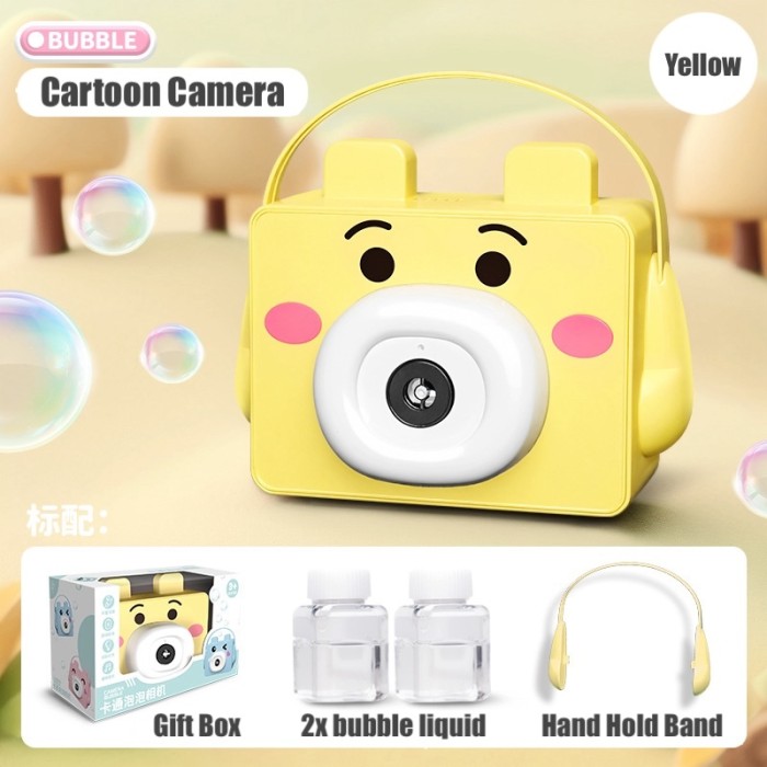 Full Otomatis Bubble Camera Mainan Anak Electric Kamera Gelembung Lampu & Music