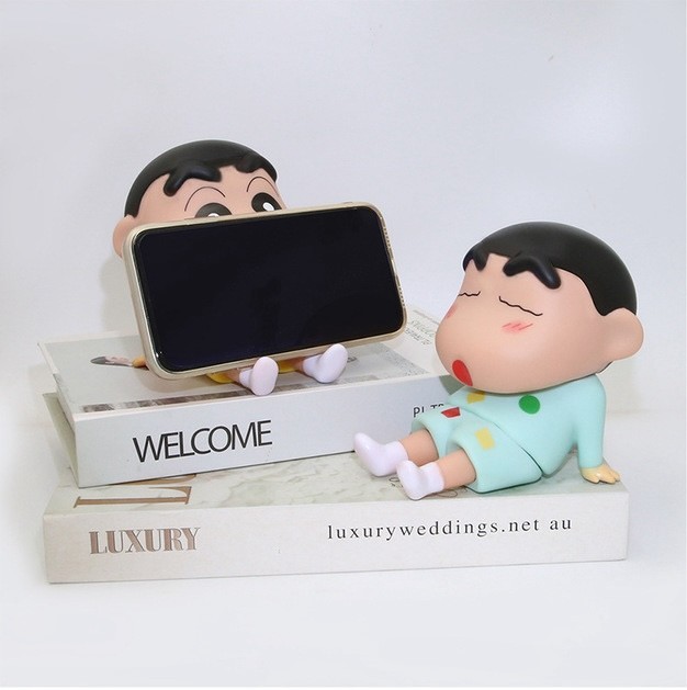 Phone Holder Shin-Chan Creative Desk Decoration Stylish HP Stand Character Phone Holder 