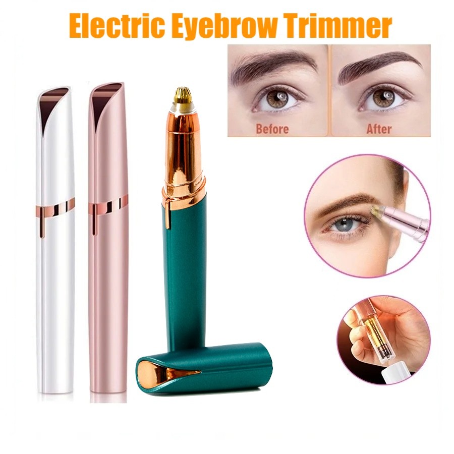 Alat Cukuran Elektrik Trimmer Cukur Alis Pencukur Bulu Hidung Rambut Eyebrow Shaver