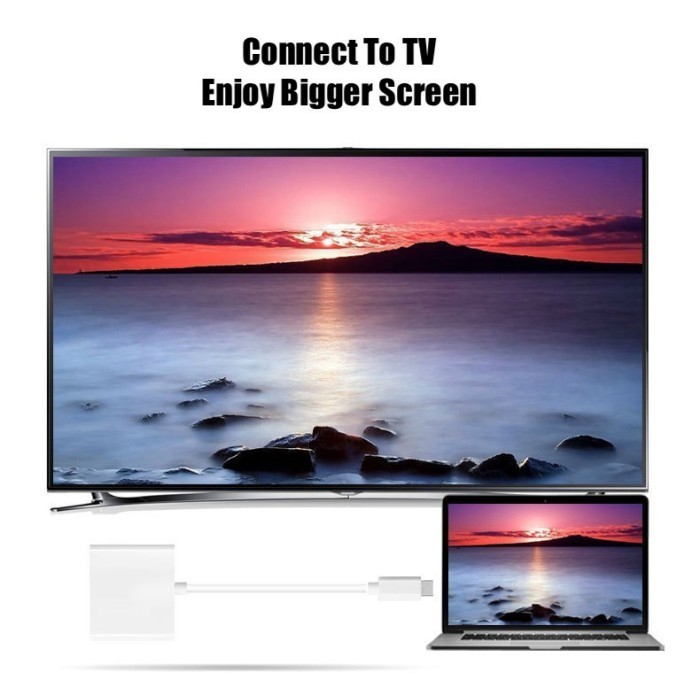 Converter Type C to HDMI Display Adapter Type C To VGA 2K HD1080P