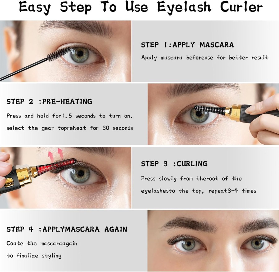 Penjepit Bulu Mata Elektrik Tahan Lama Curl Curling Pen Dry Eye Lash Curler