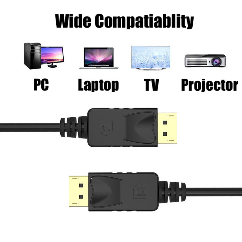 Kabel Display Port to Display Port Cable DP to DP 4K Resolution 1.8 m - 8K Upgrade
