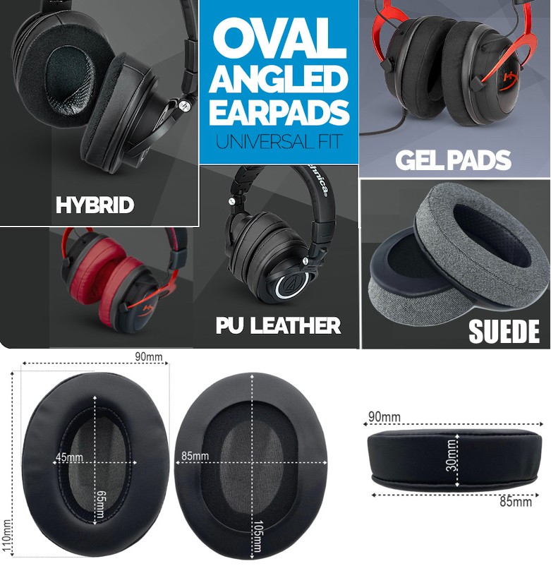 Audio Technica Brainwavz Oval Memory Foam Earpads Micro Suede