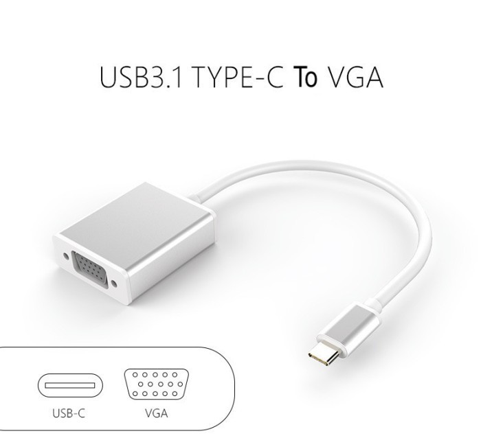 Converter Type C to HDMI Display Adapter Type C To VGA 2K HD1080P