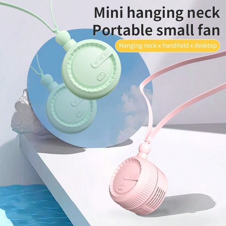 Creative Kipas Hanging Neck Fan USB Portable Gantung Leher Light Weight Design Minimalis