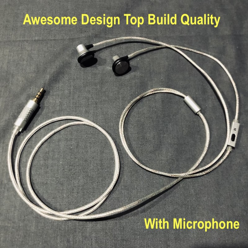 Premium Custom Earbud With Mic Earphone HiFi Headset Top Build Quality