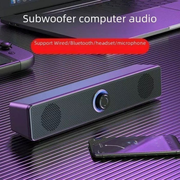 E350T Wireless Soundbar Bluetooth Speaker TV PC USB With Aux 3.5mm