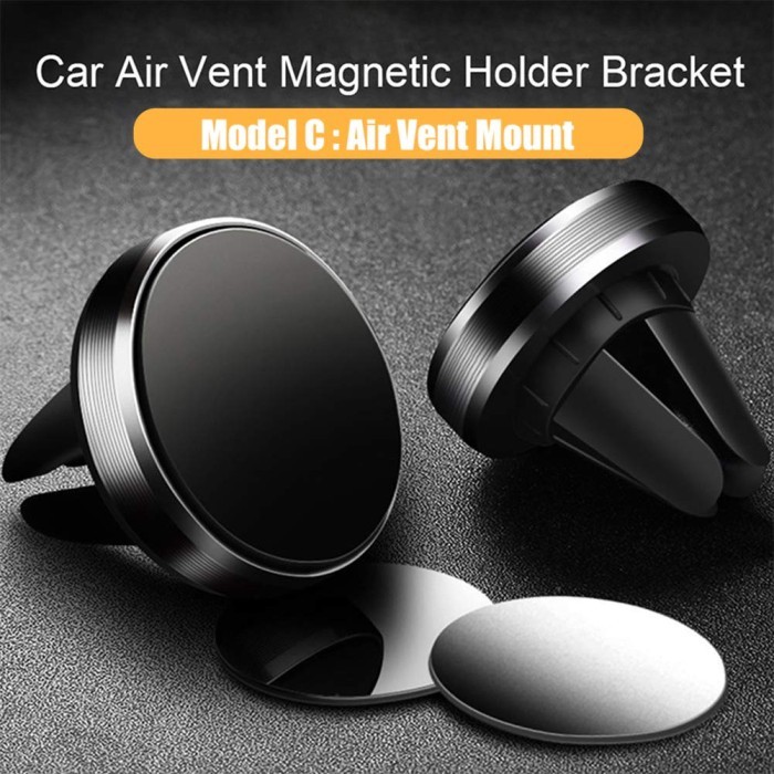 Metal Body Magnetic Car Phone Holder Hp Mobil Universal 360° Rotate