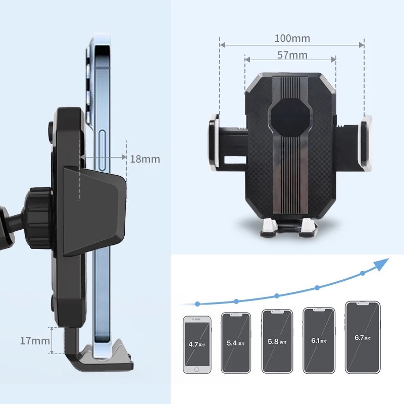 Upgrade Version Dashboard Car Holder Suction Phone Mount Mobil Hp Holder Durable Quality - Hitam