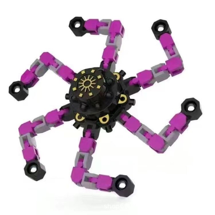 Mainan Fidget Spinner Mechanical Chain Deformable Robot Fidget Toys Penghilang Stress 