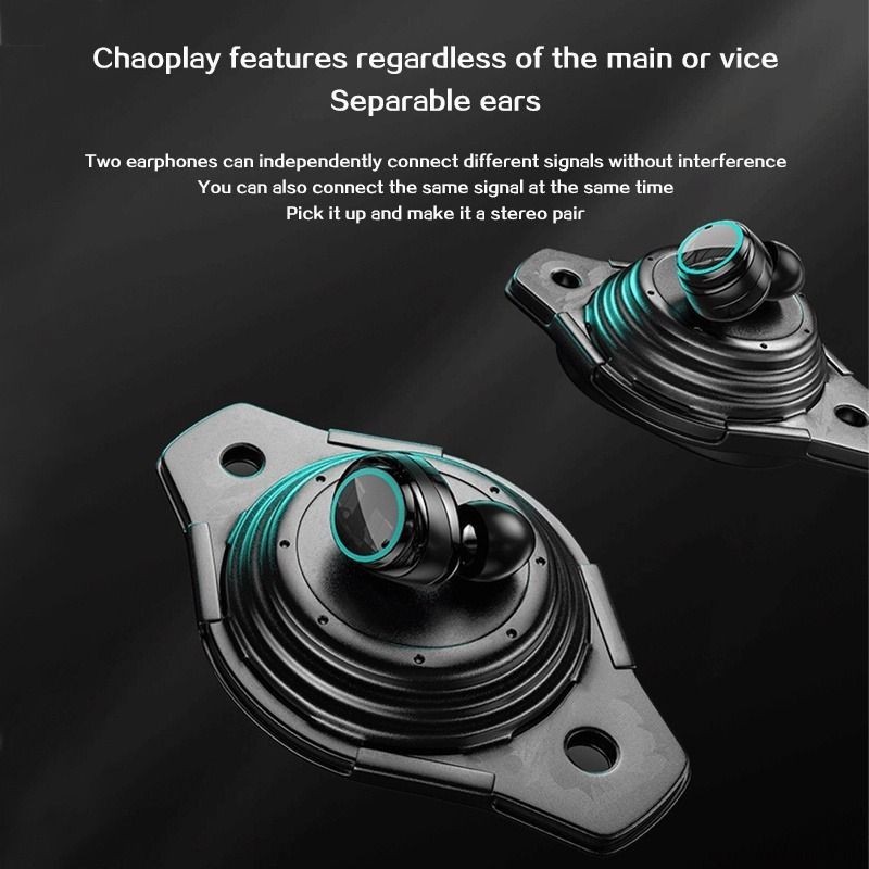 M25 TWS Mechanical Space Capsule Headset Bluetooth Earphone Wireless
