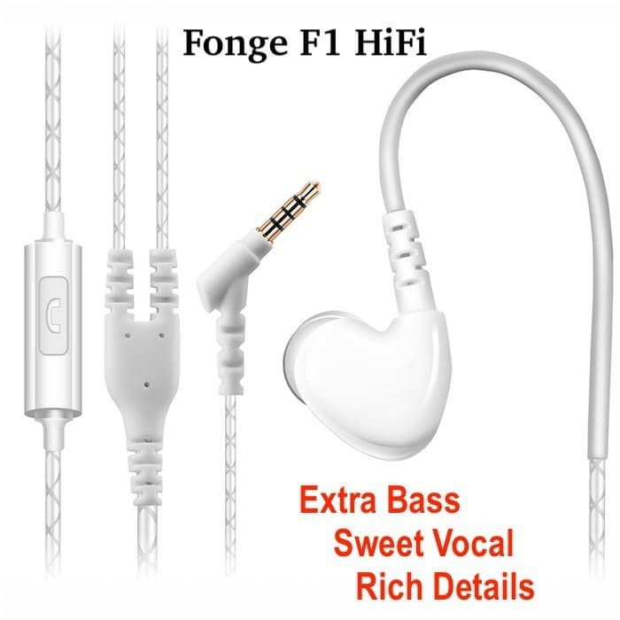 Fonge F1 HiFi Headset Powerful Bass Sport Earphone With Microphone