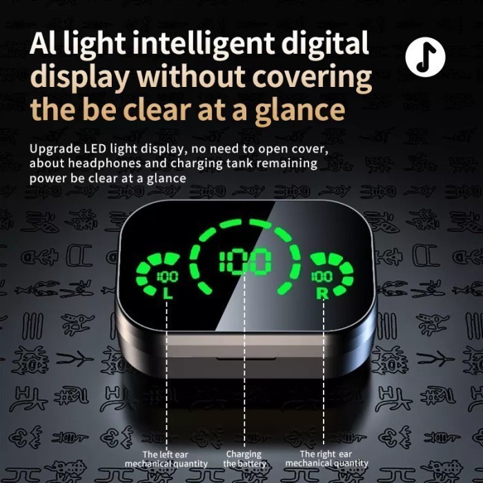 YD03 HiFi Bass TWS Headset Bluetooth 5.3 Sport Earphone Wireless