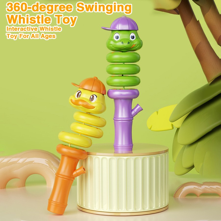 Creative Whistle Mainan Anak Peluit 3D Shape Balance Game 360° Rotate Rattle Goyang