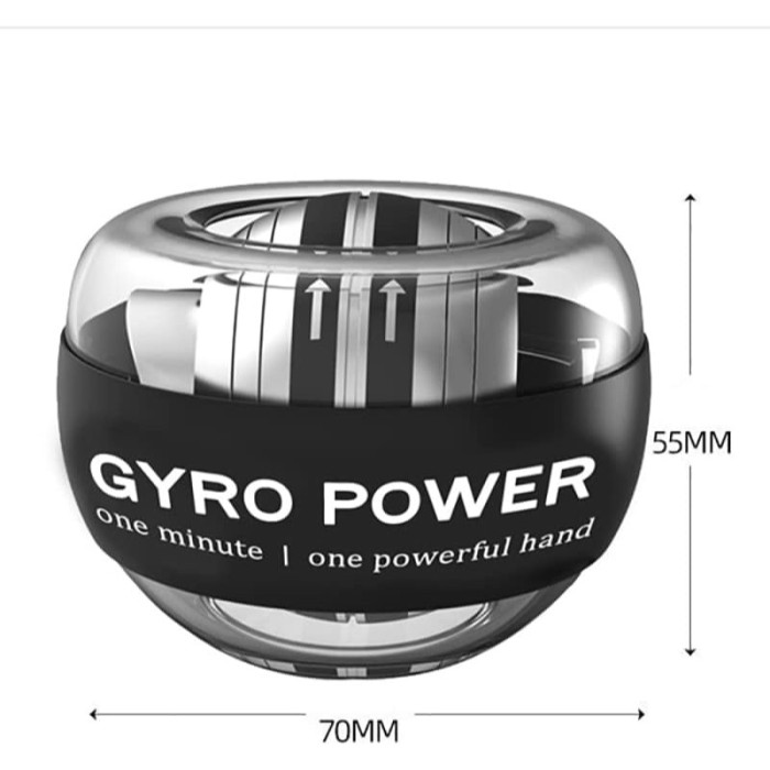 Fun Play Wrist Ball Auto-Start Power Gyro Ball Stres Relief Grip Strength Alat Fitness Arm Exercise