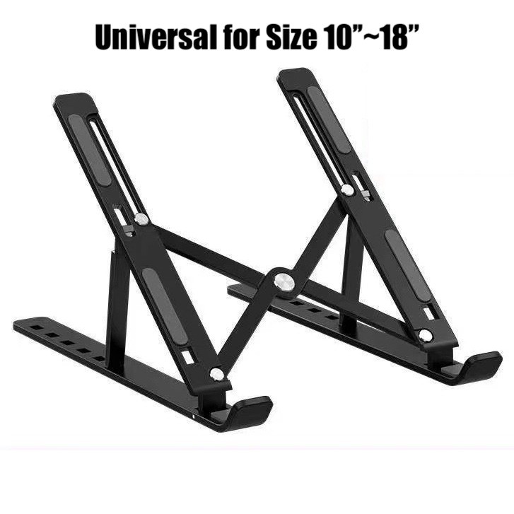 Full Metal Laptop Stand Macbook Notebook Dudukan Lipat Laptop Holder.