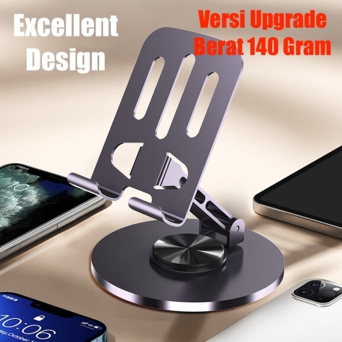 Desk Phone Holder Foldable Full Premium Metal Tablet Stand 360° Rotate