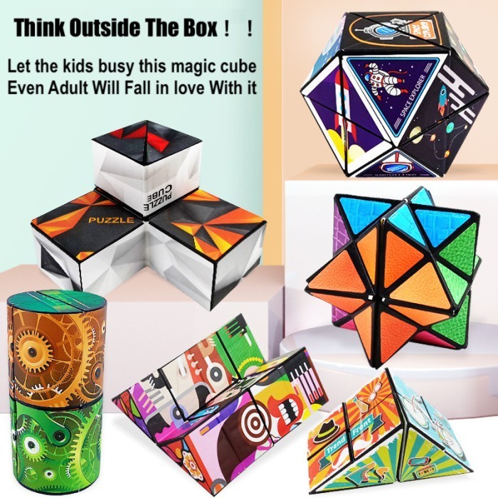 Rubik 3D Magic Cube Melatih Konsentrasi Pendidikan Hilangkan Stres