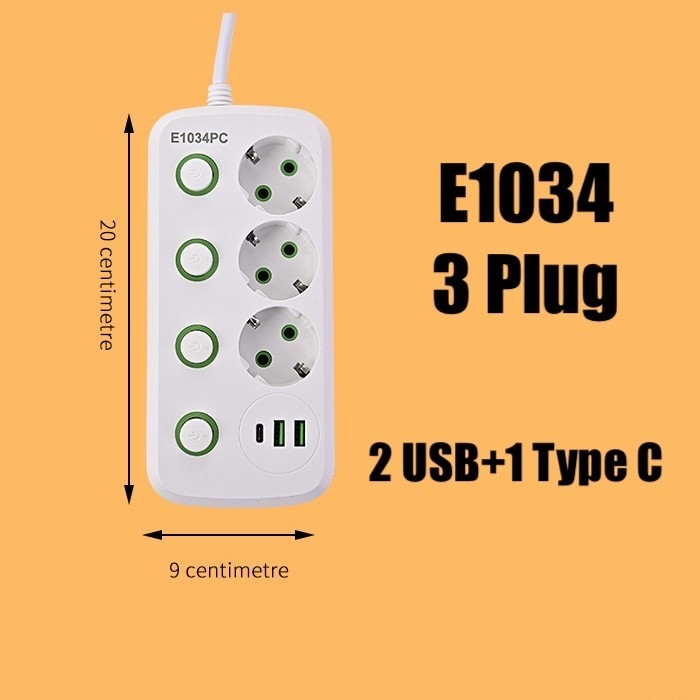 Premium Smart Switch Stop Kontak Multi Function Power Socket With USB Port Power Strip