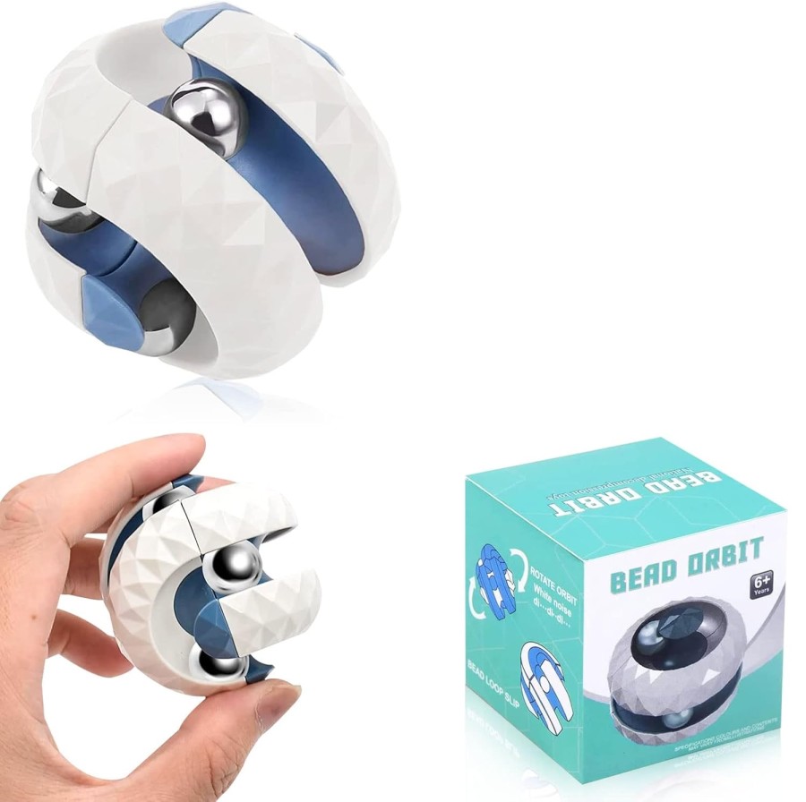 Fidget Cube Orbit Ball Tracking Creative Sensory Rotating Puzzle Mainan Semua Umur 