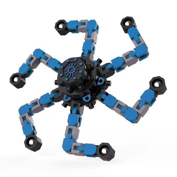 Mainan Fidget Spinner Mechanical Chain Deformable Robot Fidget Toys Penghilang Stress 