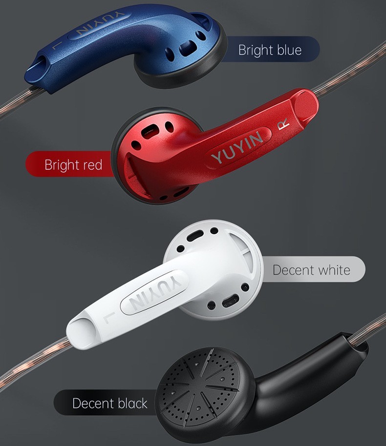 Yuyin Premium Quality Earbud HiFi Earphone Bass Headset Durable Cable