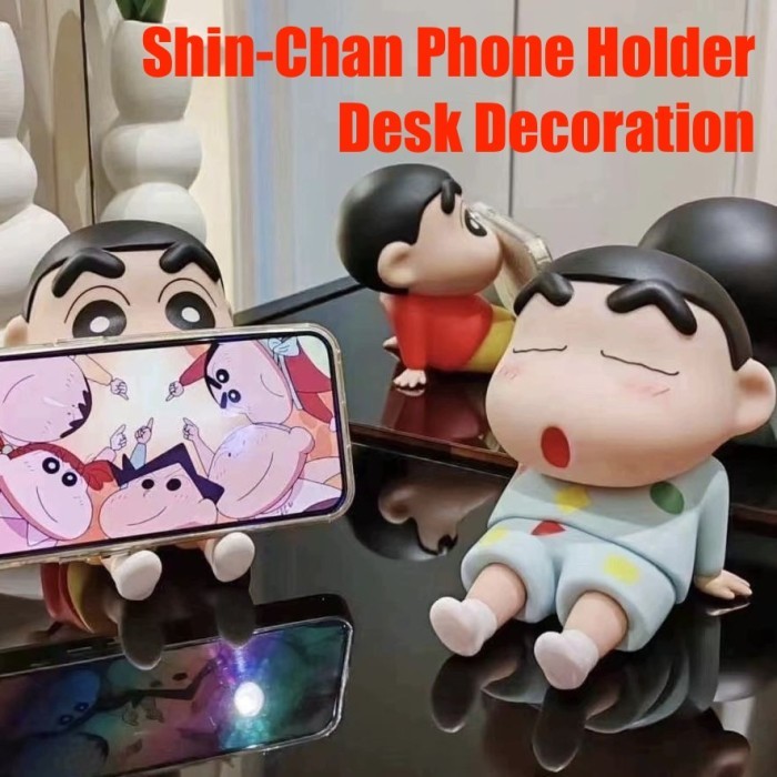 Phone Holder Shin-Chan Creative Desk Decoration Stylish HP Stand Character Phone Holder