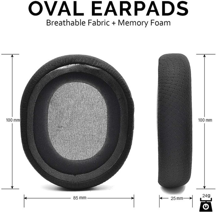 Earpads For Arctis 3/5 /7/9 Foampad Replacement Black Fabric Cushion