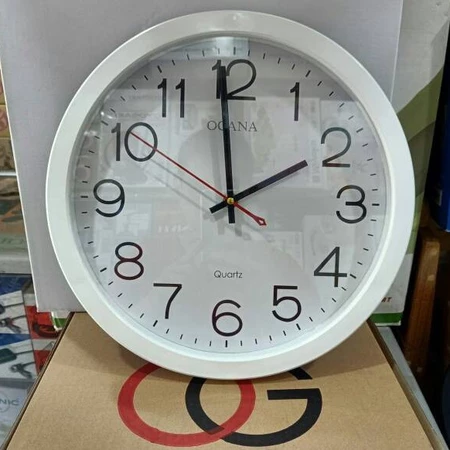 Jam Dinding Putih Polos Diameter 32 Cm