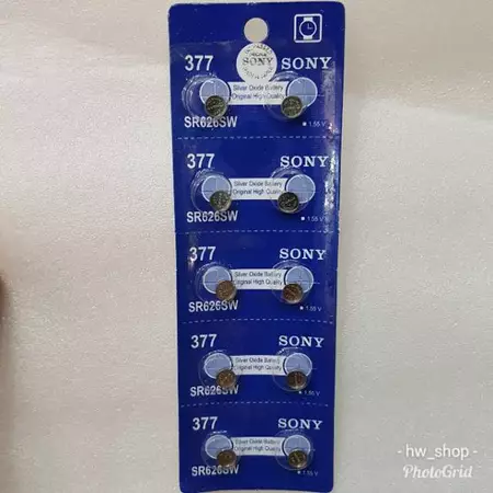 Batu Baterai Sony SR 626 Biru . Baterai Sony 377 Batu baterai jam Tangan . Baterai Murah
