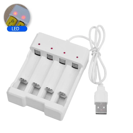 Charger Baterai Usb Plug 4 Slot