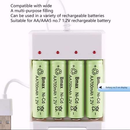 Charger Baterai Usb Plug 4 Slot