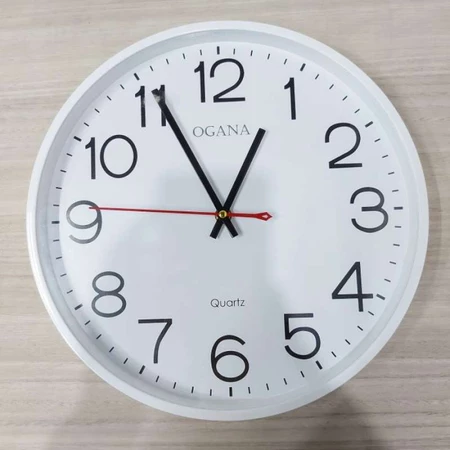 Jam Dinding Putih Polos 901 T .Jam dinding minimalis . Jam Dinding Berkwalitas