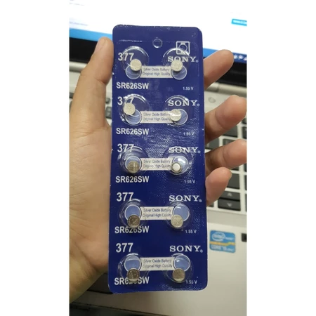 Batu Baterai Sony SR 626 Biru . Baterai Sony 377 Batu baterai jam Tangan . Baterai Murah