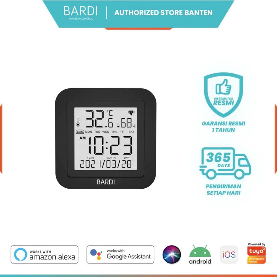 BARDI Smart IR Remote Control 12M with Temperature Humidity Display WiFi