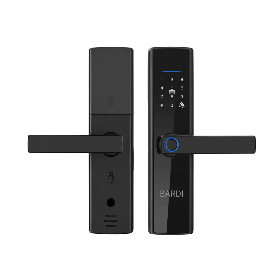 BARDI Smart Door Lock with Handle Lite Version RFID Card Fingerprint Wireless Wifi Gagang Kunci Pintu Rumah Digital Sidik Jari Password Code Home Automation Tuya Kunci Pintar Elektronik USB Charge