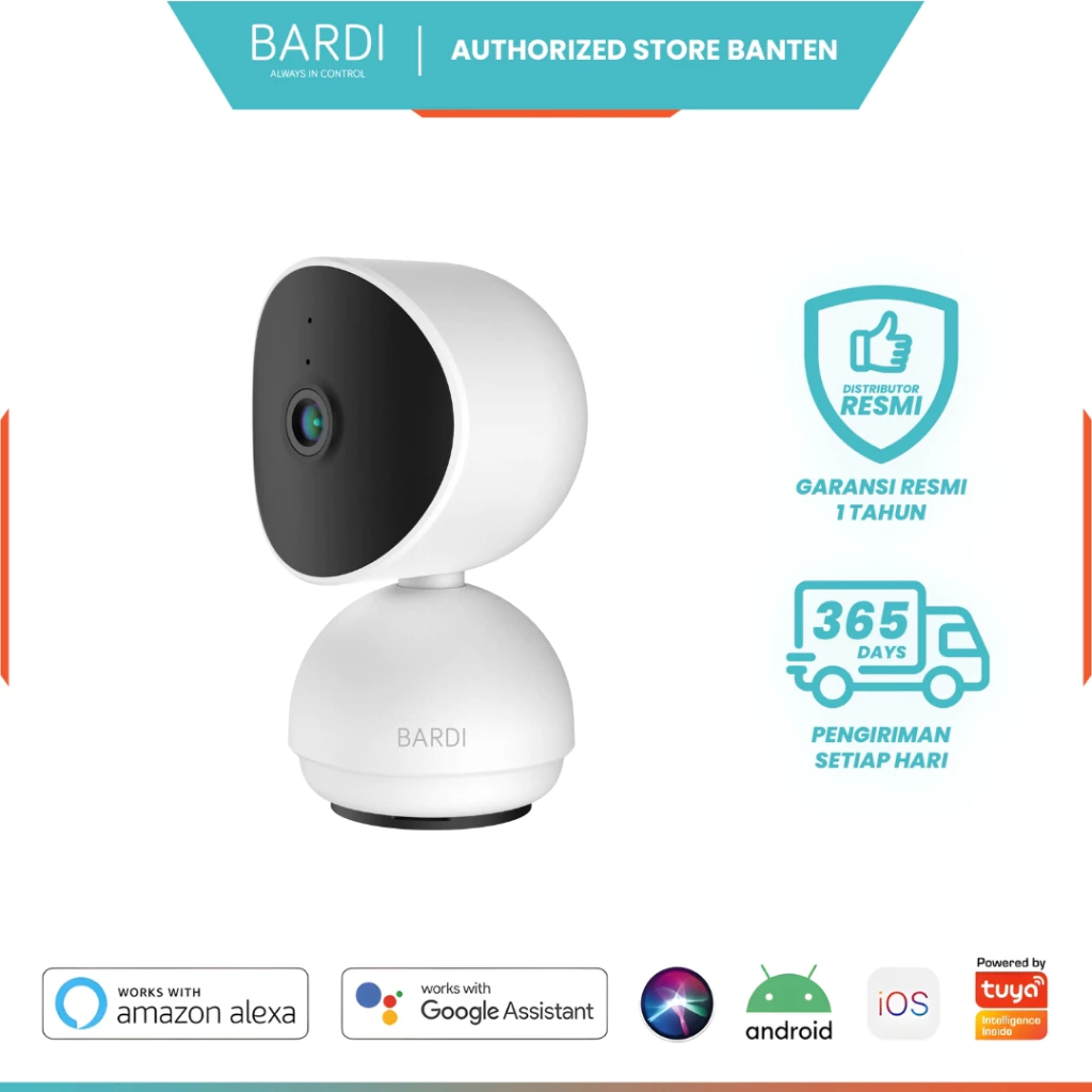 BARDI Smart IP Camera CCTV Wifi Indoor PTZ LITE 360 1080p HD Mini Kamera Pantau Jarak Jauh Tuya