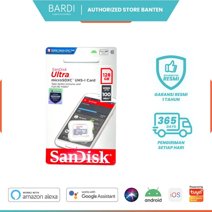 Sandisk Memory Card MicroSD 128GB Ultra Class 10