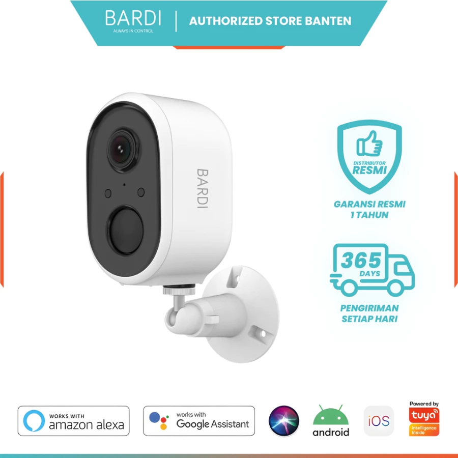 BARDI Smart Outdoor CCTV Tanpa Kabel with Battery IP Cam WiFi Wireless Full HD