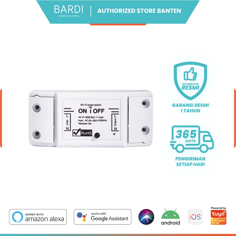 BARDI Smart Breaker ON OFF Switch Wireless IoT Home Automation