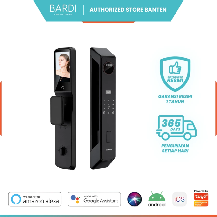 BARDI Smart Door Lock with Palm Recognition Dual Intercom Komunikasi Dua Arah Chargeable