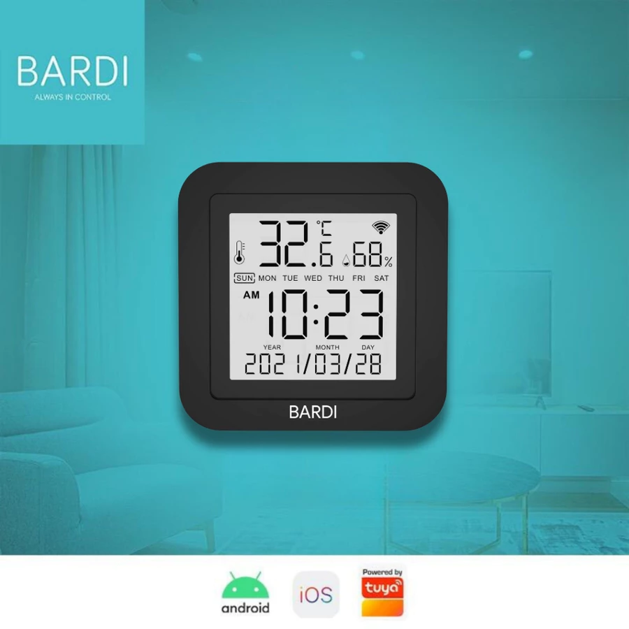 BARDI Smart IR Remote Control 12M with Temperature Humidity Display WiFi